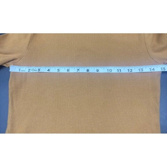 Maeve Anthropologie Womens Orange Short Sleeve Ribbed Top Blouse Sz XS - Picture 7 of 8